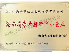 海南省專精特新中小企業(yè)